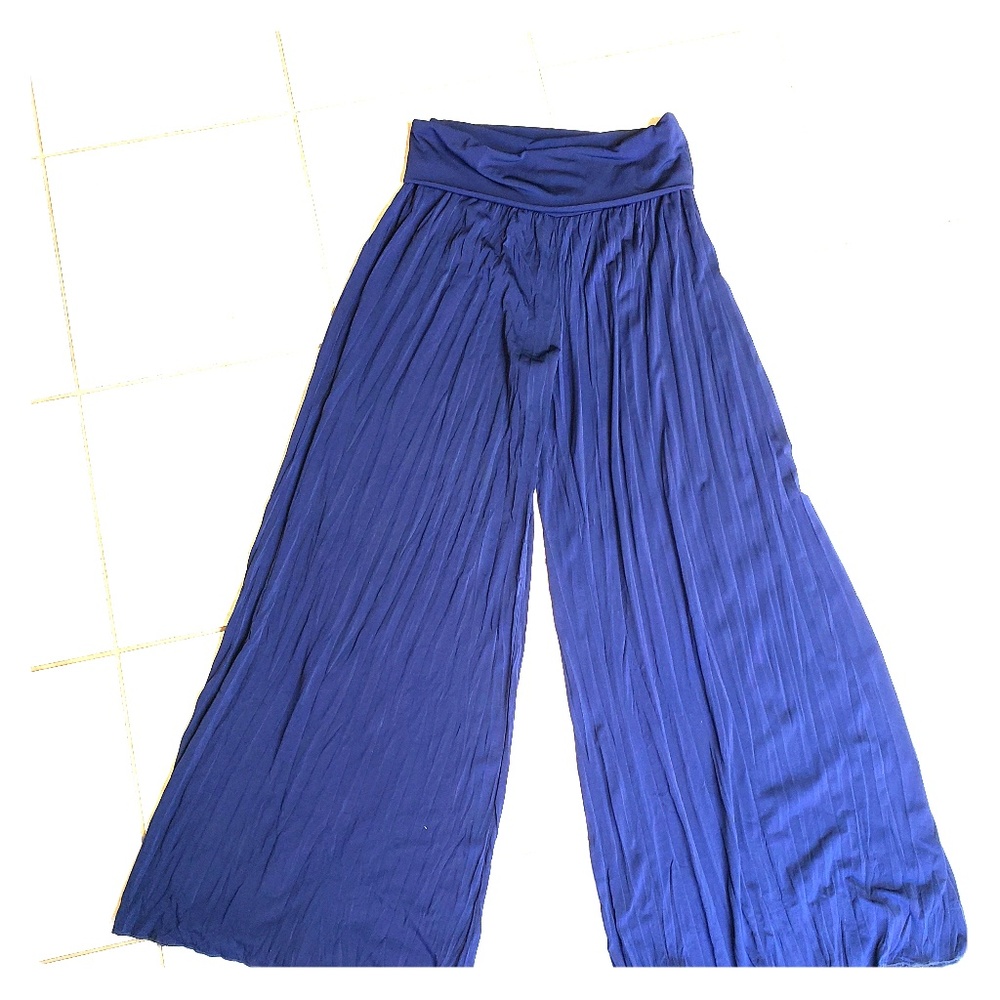 Sharagano Navy Blue Palazo Pants